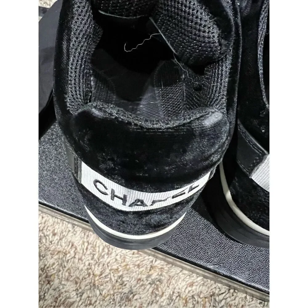 Chanel black sneakers size 36